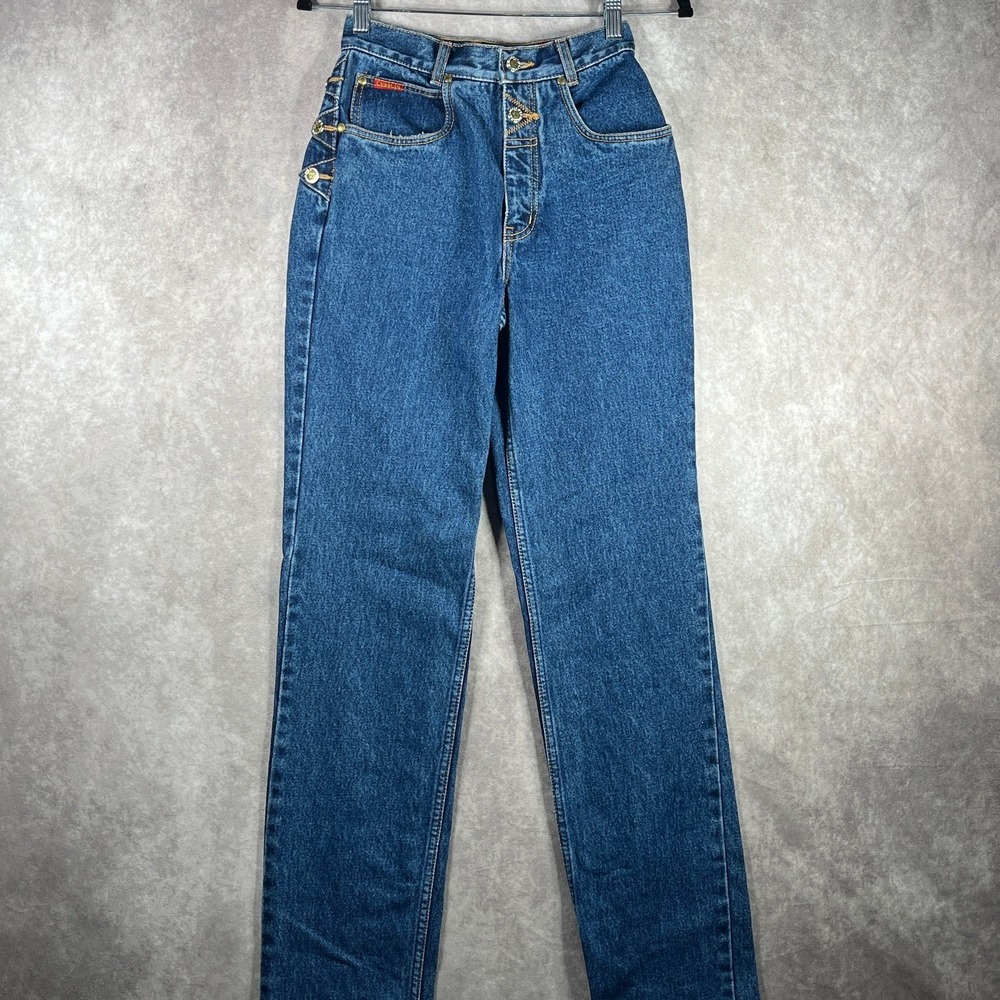 Vintage Lawman Bareback Jeans Womens Size 5 Slim Straight Cowgirl Rodeo Western